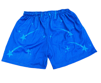 Blue Shooting Star Mesh Shorts